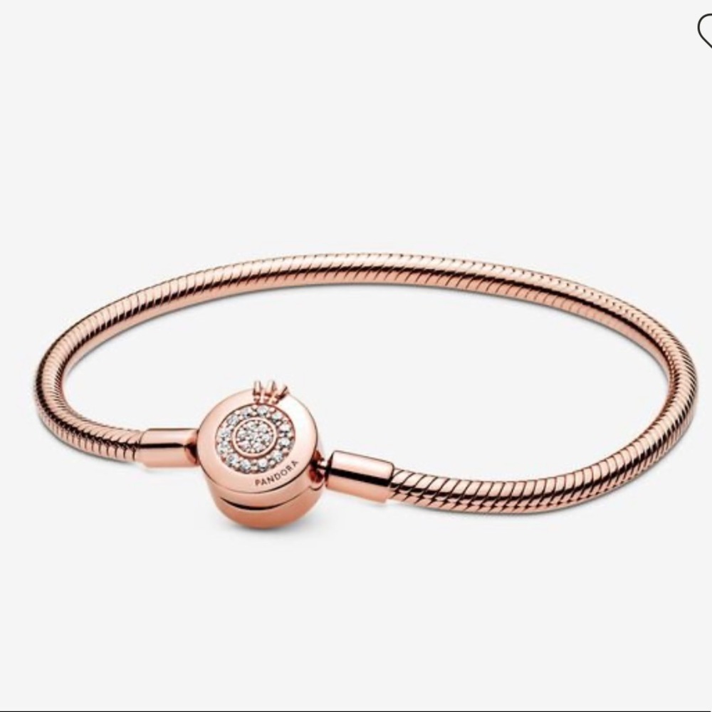 NWT Pandora Sparkling Crown Snake Chain Bracelet